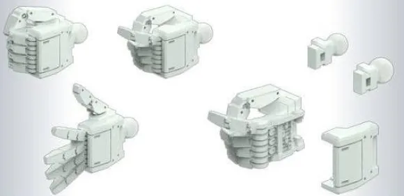 1/144 Builders Parts: MS Hand 01 (EFSF) Gundam White
