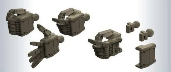 1/144 Builders Parts: MS Hand 04 (EFSF L Size Metallic Color)
