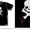 Cross Bone Face T-Shirt Black XL