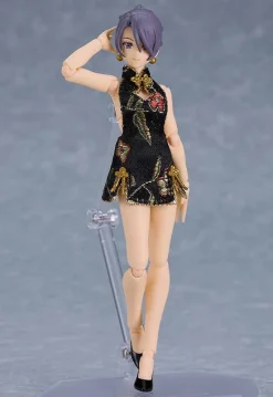 figma Styles Mini Skirt Chinese Dress (Black)