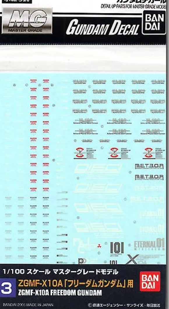 GD-03 MG Freedom Gundam Decal
