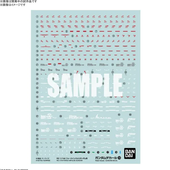 1/144 Gundam Decal No.130 for RG Force Impulse Gundam
