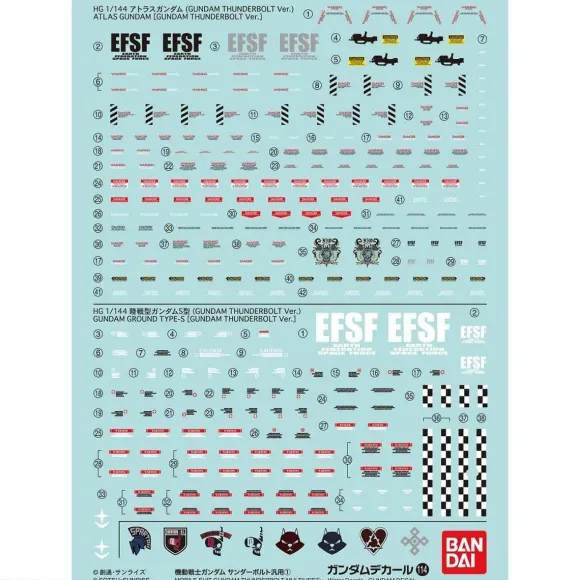 Gundam Decal No.114 Mobile Suit Gundam Thunderbolt General Purpose 1