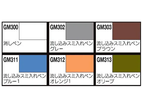 Gundam Marker Extra Thin Type for Panel Lines Set