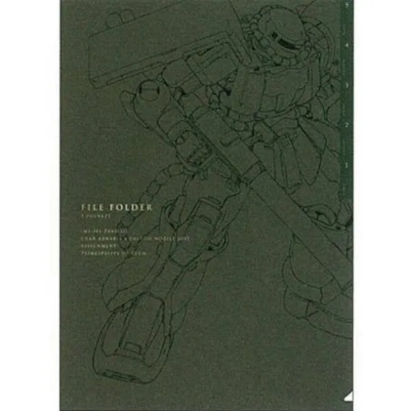 Gundam Stationery VI Clear Folder 5-Pocket MS-06F (Zaku II)
