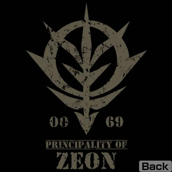 Gundam: The Zeon Army Zip Hoodie Vintage Ver BLACK S