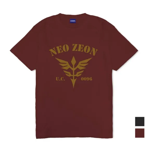 Gundam UC: Neo Zeon Heavy Weight T-shirt BURGUNDY XL