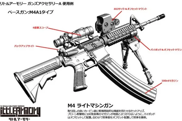 1/12 Little Armory LD022 Gun Accessories A2