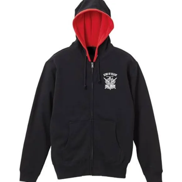 Mobile Fighter G Gundam 4711 King of Heart Zip Parka Black x Red L