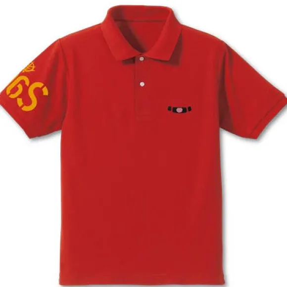 Mobile Suit Gundam: Char's Zaku Mono-Eye Embroidered Polo Shirt / Red-Xl