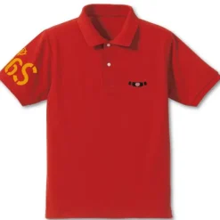 Mobile Suit Gundam: Char's Zaku Mono-Eye Embroidered Polo Shirt / Red-L