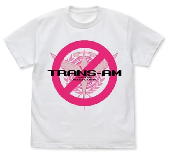 Mobile Suit Gundam 00: Do Not Use Trans-Am! T-shirt: White - XL