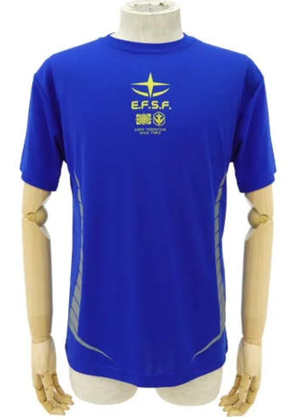 Mobile Suit Gundam: Earth Federation Forces Dry T-Shirt / Cobalt Blue-Xl