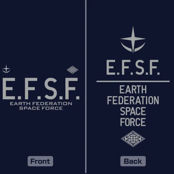Mobile Suit Gundam: Earth Federation Space Force Dry T-Shirt / Navy-L