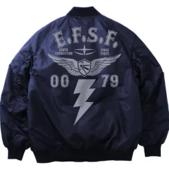 Mobile Suit Gundam: Earth Federation Space Force MA-1 Jacket Navy M