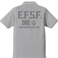 Mobile Suit Gundam: Earth Federation Space Force Polo Shirt / Gray-L
