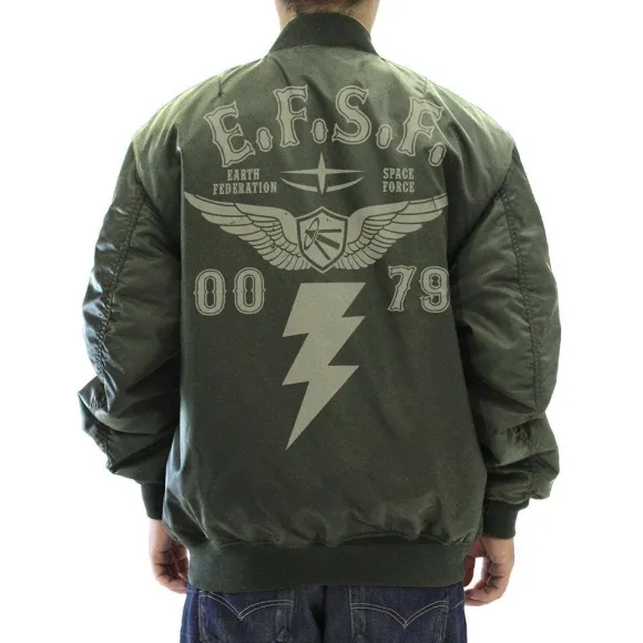 Mobile Suit Gundam: Earth Federation Space Force MA-1 Jacket Moss XL