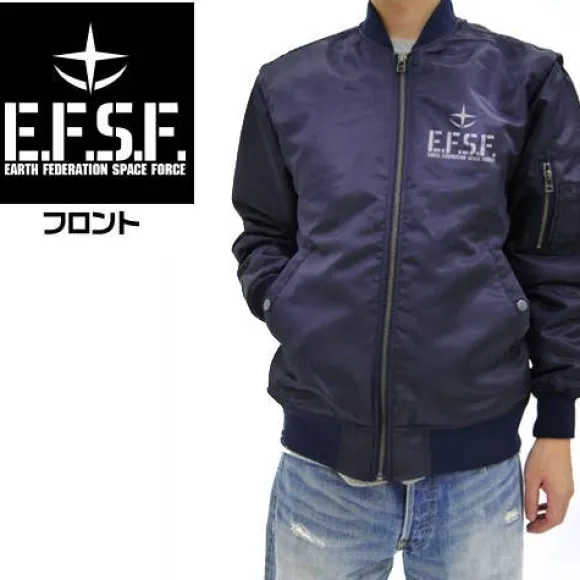 Mobile Suit Gundam: E.F.S.F. MA-1 Jacket: Navy - L
