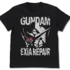 Mobile Suit Gundam 00: Gundam Exia Repair Head T-shirt: Black - M