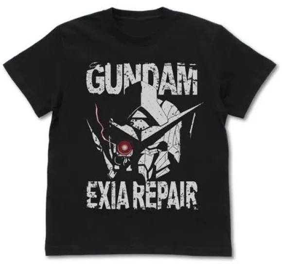 Mobile Suit Gundam 00: Gundam Exia Repair Head T-shirt: Black - L