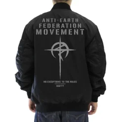Mobile Suit Gundam: Hathaway's Flash: Mafty MA 1 Jacket Black L