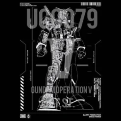 Mobile Suit Gundam: Operation V RX-78-2 Gundam T-Shirt / Black-XL