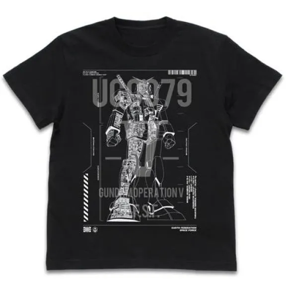 Mobile Suit Gundam: Operation V RX 78 2 Gundam T-Shirt Black L