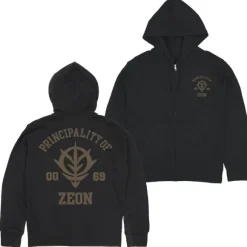Mobile Suit Gundam: Principality Of Zeon Zip Hoodie Ver2.0 / Black-XXL