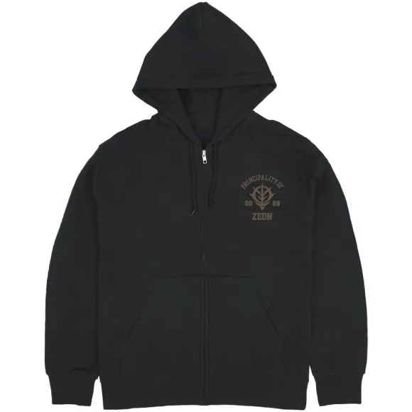 Mobile Suit Gundam: Principality Of Zeon Zip Hoodie Ver2.0 / Black-XXL