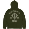 Mobile Suit Gundam: Principality Of Zeon Zip Hoodie Ver2.0 / Moss-XXL