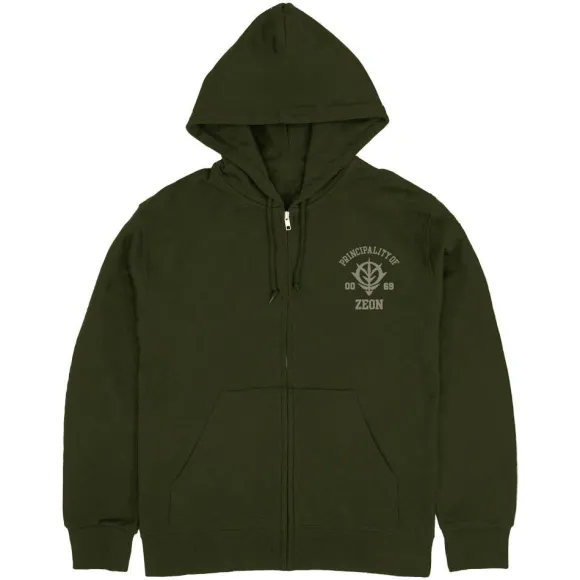 Mobile Suit Gundam: Principality Of Zeon Zip Hoodie Ver2.0 / Moss-XXL