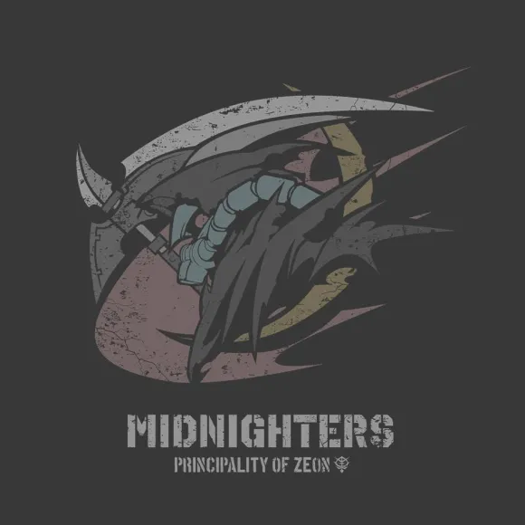 Mobile Suit Gundam: Requiem for Revenge: Midnighters T-Shirt / SUMI-XL