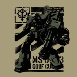 Mobile Suit Gundam: Requiem for Revenge: Midnighters Gouf Custom T-Shirt / SAND KHAKI - XL