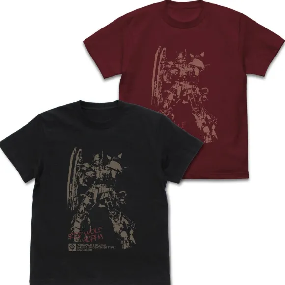 Mobile Suit Gundam: Requiem of Vengeance: Unidentified Zaku II Solari Unit T-Shirt / BURGUNDY-S