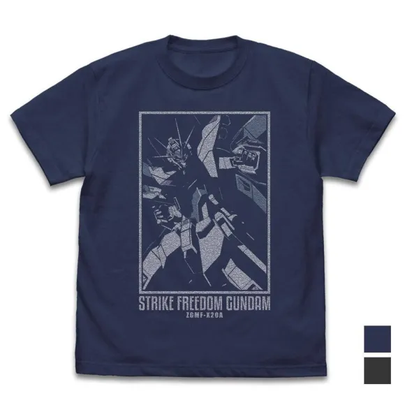 Mobile Suit Gundam SEED DESTINY: Strike Freedom Gundam T-shirt Indigo M