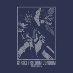 Mobile Suit Gundam SEED DESTINY: Strike Freedom Gundam T-shirt Indigo S