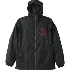 Mobile Suit Gundam SEED: Z.A.F.T Hooded Windbreaker / Black x Red - L