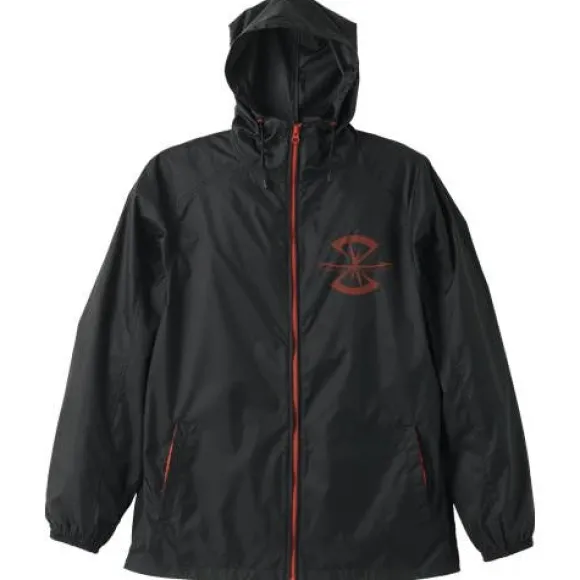 Mobile Suit Gundam SEED: Z.A.F.T Hooded Windbreaker / Black x Red - L