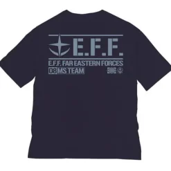 Mobile Suit Gundam: The 08Th Ms Team Big Silhouette T-Shirt / Navy-L