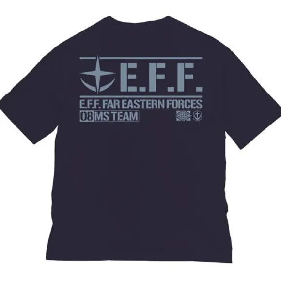 Mobile Suit Gundam: The 08Th Ms Team Big Silhouette T-Shirt / Navy-L