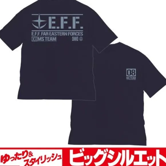 Mobile Suit Gundam: The 08th MS Team Big Silhouette T-shirt Navy XL