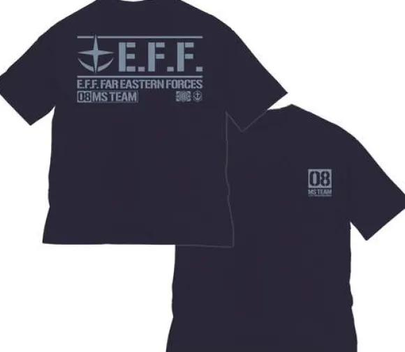 Mobile Suit Gundam: The 08th MS Team Big Silhouette T-shirt Navy XL