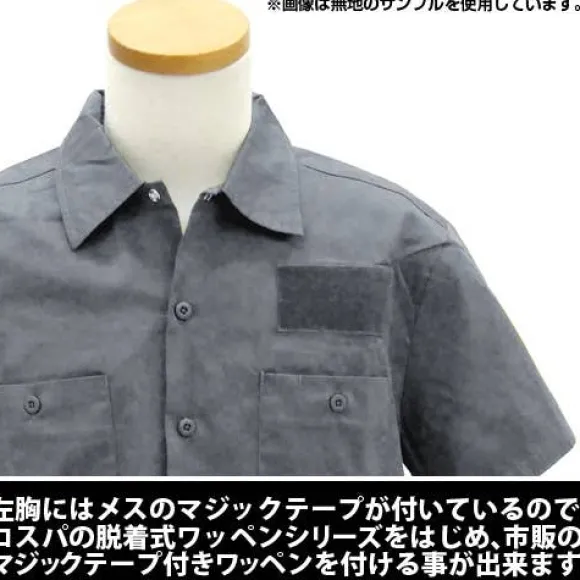Mobile Suit Gundam: The 08th MS Team E.F.F. Patch-Based Work Shirt : Gray-XL