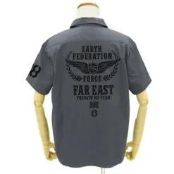 Mobile Suit Gundam: The 08th MS Team E.F.F. Patch-Based Work Shirt : Gray-M