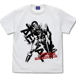 Mobile Suit Gundam The Witch From Mercury: Gundam Aerial T-shirt WHITE XL