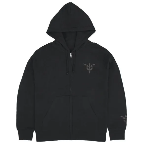 Mobile Suit Gundam Uc (Unicorn): Neo Zeon U.C.0096 Zip Hoodie / Black-XL