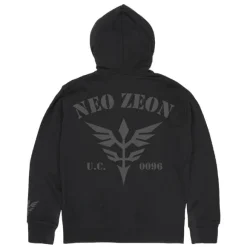Mobile Suit Gundam Uc (Unicorn): Neo Zeon U.C.0096 Zip Hoodie / Black-L