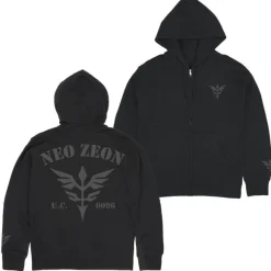 Mobile Suit Gundam Uc (Unicorn): Neo Zeon U.C.0096 Zip Hoodie / Black-XXL