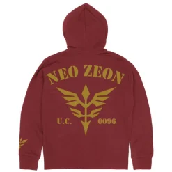 Mobile Suit Gundam Uc (Unicorn): Neo Zeon U.C.0096 Zip Hoodie / Burgundy-XL