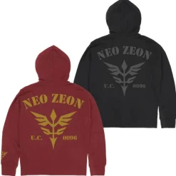 Mobile Suit Gundam Uc (Unicorn): Neo Zeon U.C.0096 Zip Hoodie / Burgundy-XL